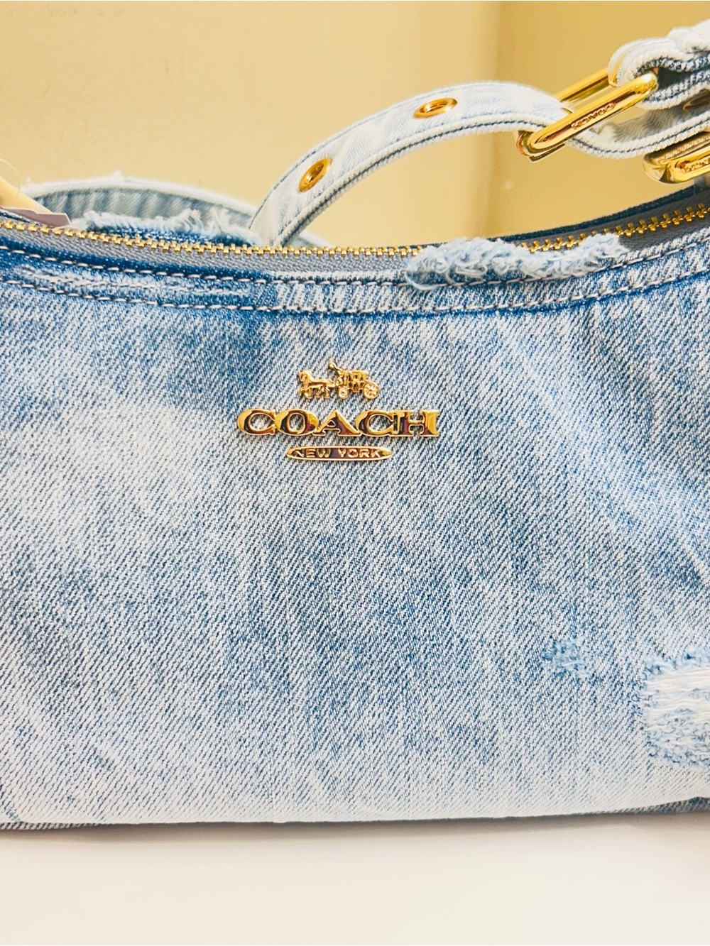 Coach Loved Denim Terri W/All Charms Crossbody/ Shoulder Bag - Picture 3 of 14